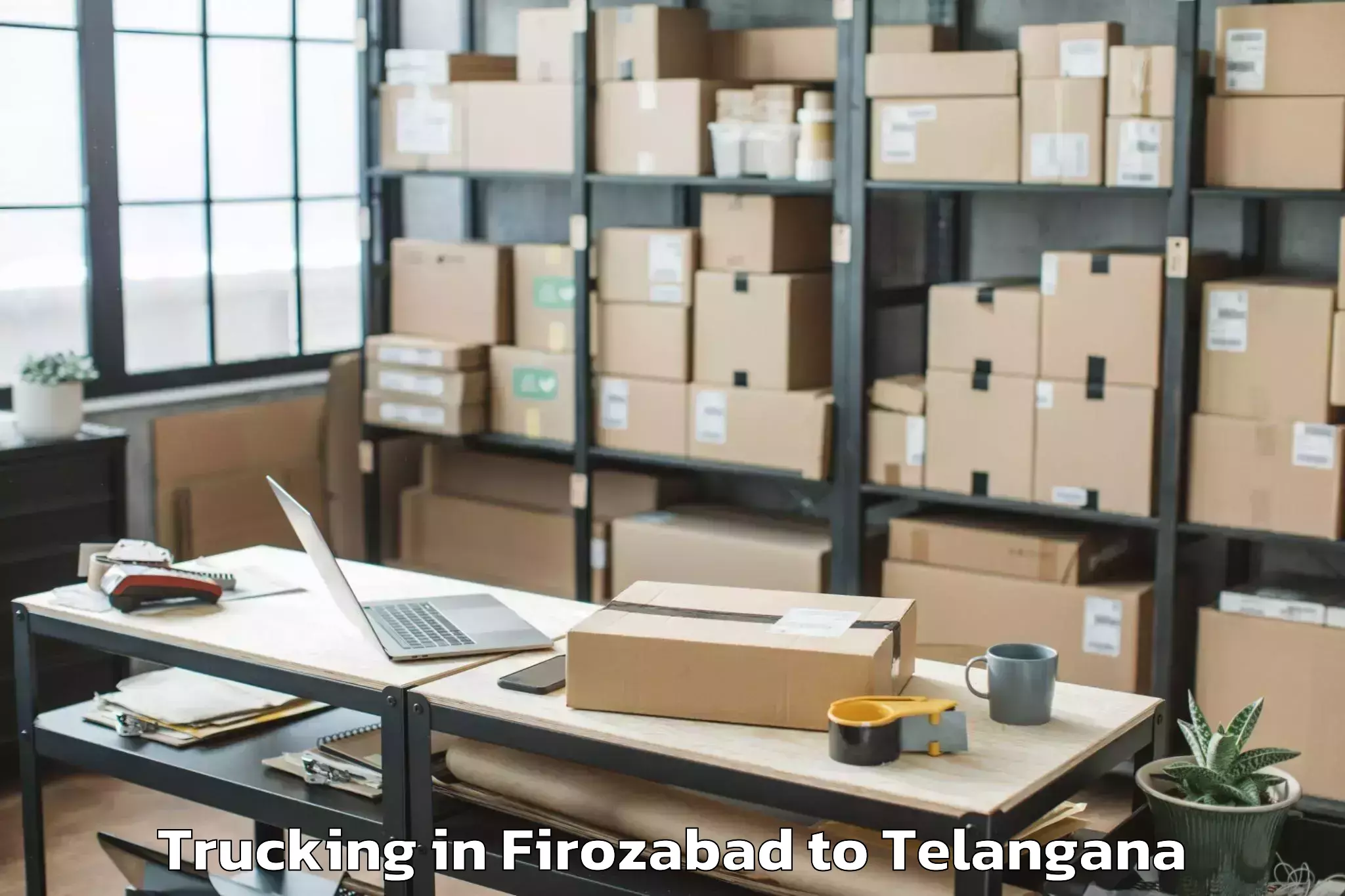 Professional Firozabad to Khammam Urban Trucking